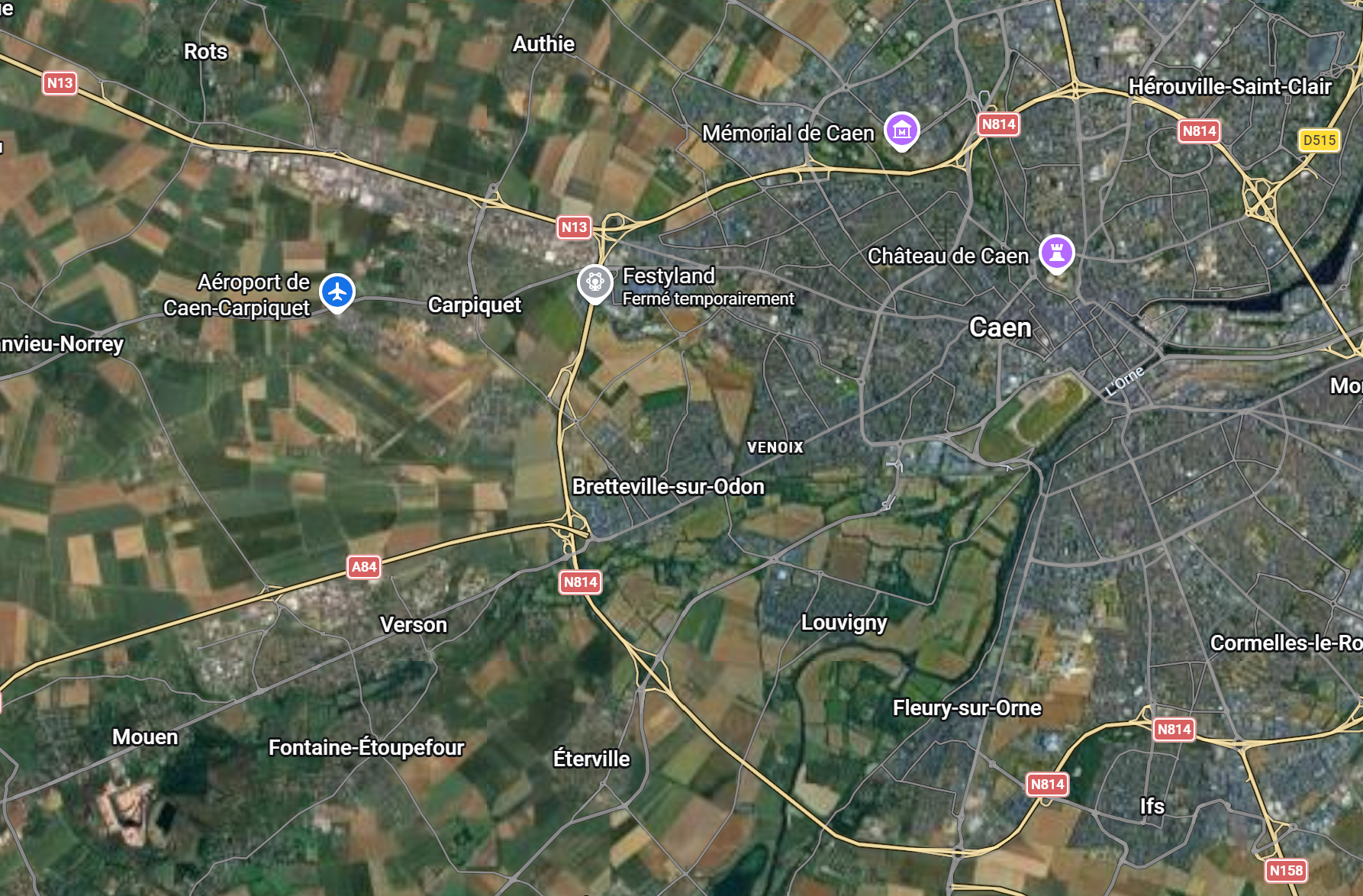 Carte Caen